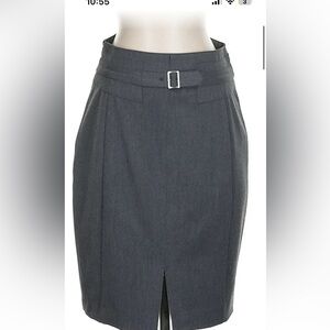 High waisted - Elegant Gray Pencil Skirt
